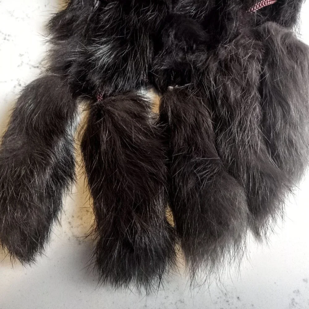 Vintage Chocolate Brown Rabbit Fur Wrap
